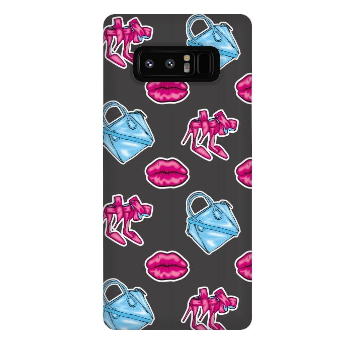 Galaxy Note 8 StrongFit Beautiful background of the lips shoes and bags by ArtsCase