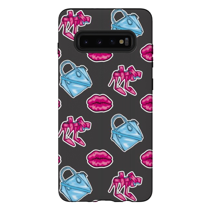 Galaxy S10 plus StrongFit Beautiful background of the lips shoes and bags by ArtsCase