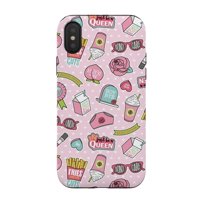 iPhone Xs / X StrongFit Girls Fashion Design With Cute Symbols by ArtsCase