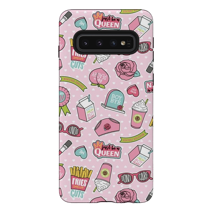 Galaxy S10 StrongFit Girls Fashion Design With Cute Symbols by ArtsCase