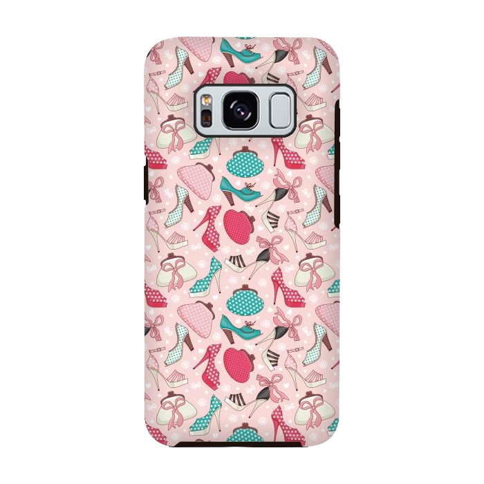 Galaxy S8 StrongFit Pattern With Women's Shoes And Handbags by ArtsCase