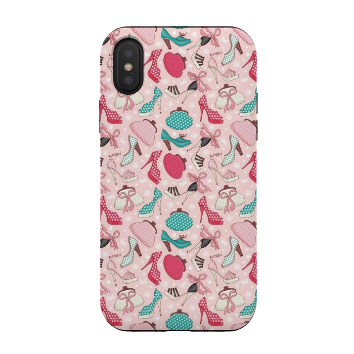 iPhone Xs / X StrongFit Pattern With Women's Shoes And Handbags by ArtsCase