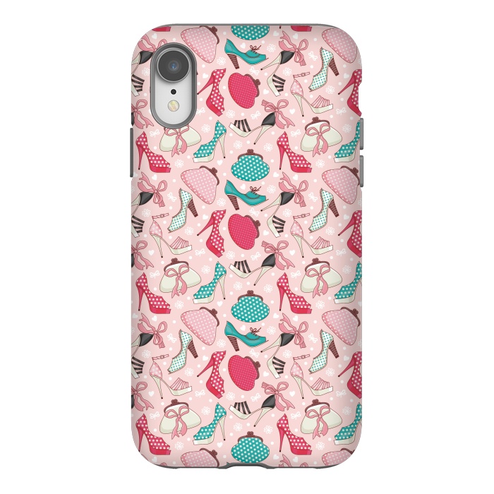 iPhone Xr StrongFit Pattern With Women's Shoes And Handbags by ArtsCase
