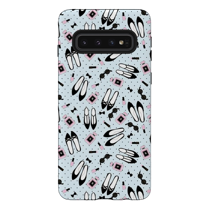 Galaxy S10 StrongFit Polka Cute Fashion With Beautiful Accessories by ArtsCase