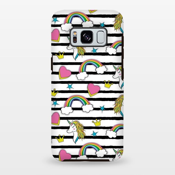 Galaxy S8 plus StrongFit Unicorns Rainbows and Hearts by ArtsCase