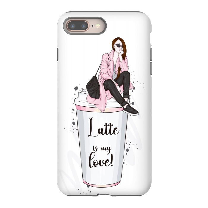 iPhone 7 plus StrongFit A Fashionable Woman Loves Latte by ArtsCase