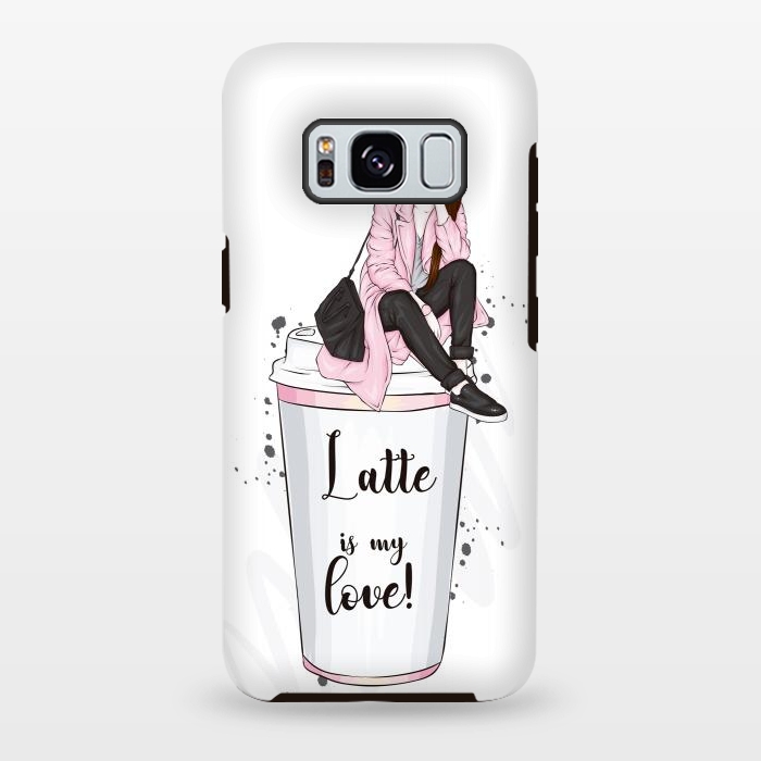 Galaxy S8 plus StrongFit A Fashionable Woman Loves Latte by ArtsCase