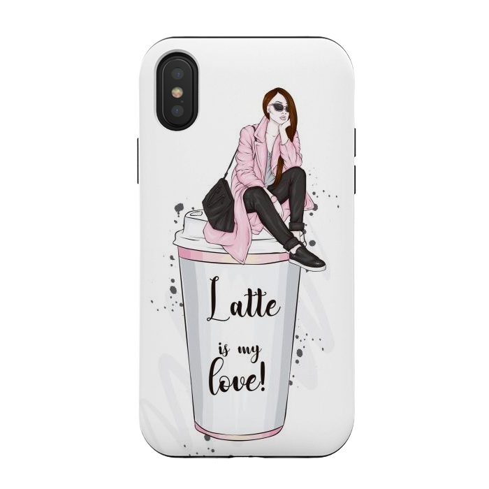 iPhone Xs / X StrongFit A Fashionable Woman Loves Latte by ArtsCase