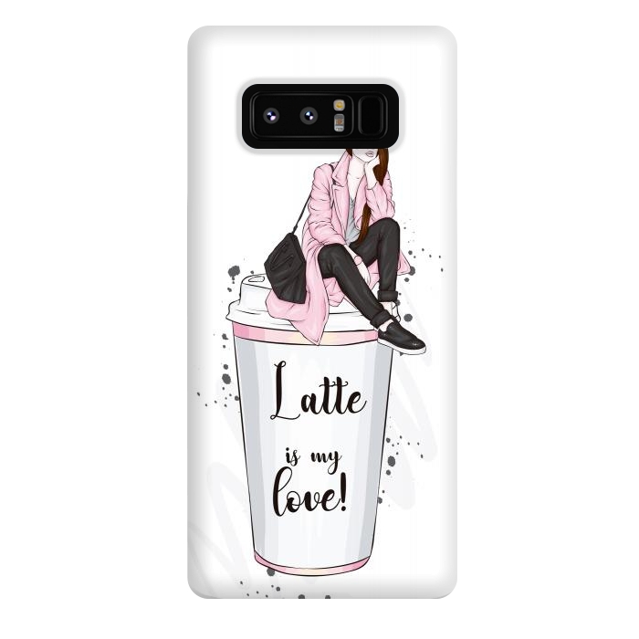 Galaxy Note 8 StrongFit A Fashionable Woman Loves Latte by ArtsCase