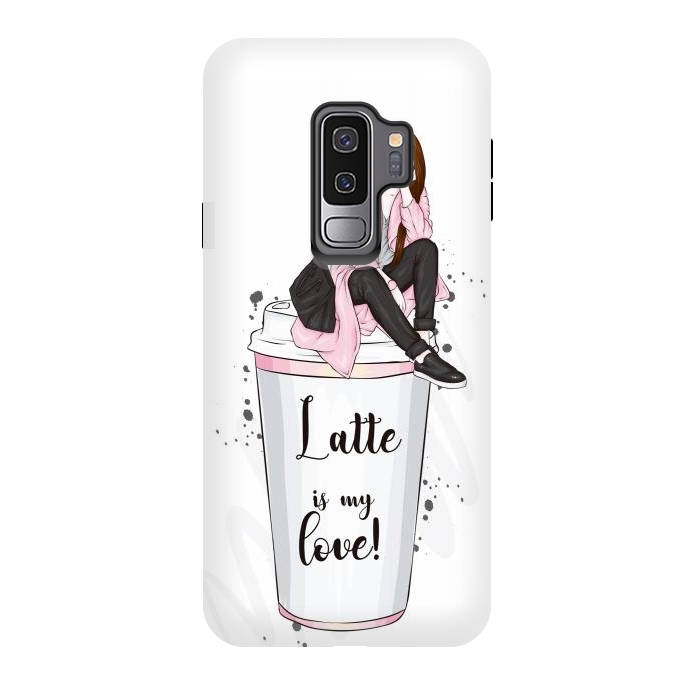 Galaxy S9 plus StrongFit A Fashionable Woman Loves Latte by ArtsCase