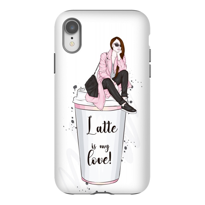 iPhone Xr StrongFit A Fashionable Woman Loves Latte by ArtsCase