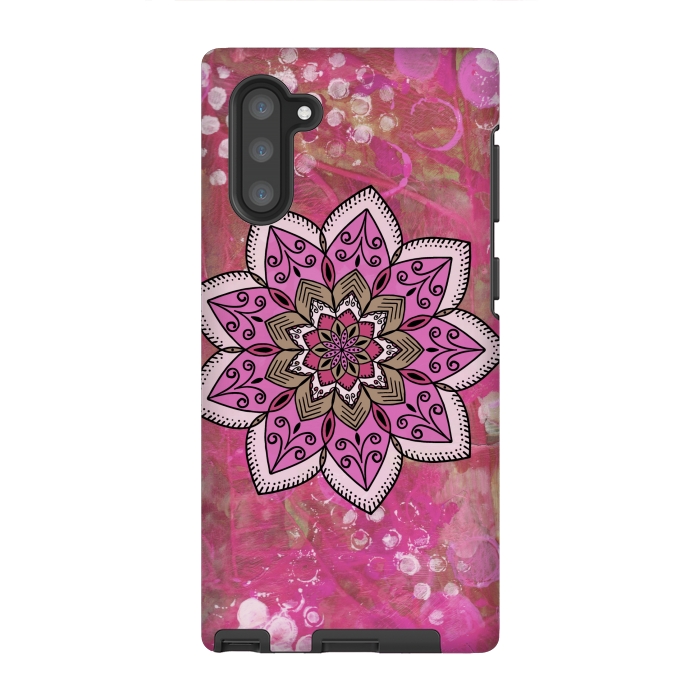 Galaxy Note 10 StrongFit Pink mandala by Winston