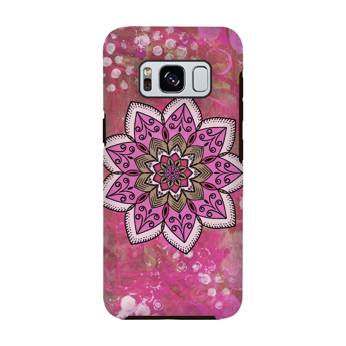 Galaxy S8 StrongFit Pink mandala by Winston