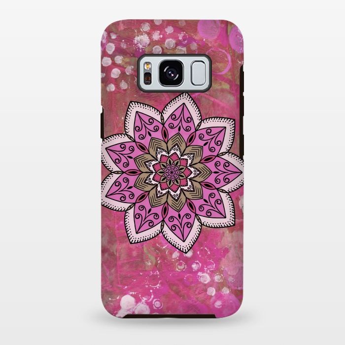 Galaxy S8 plus StrongFit Pink mandala by Winston