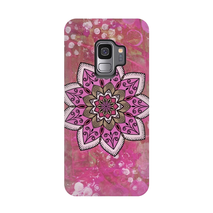 Galaxy S9 StrongFit Pink mandala by Winston