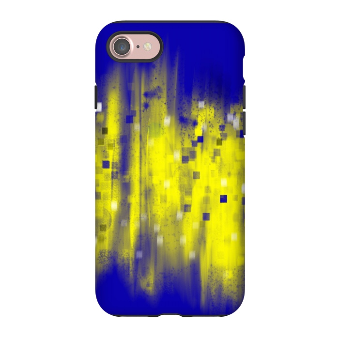 iPhone 7 StrongFit Color blue yellow abstract art by Josie