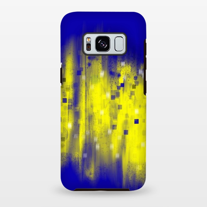 Galaxy S8 plus StrongFit Color blue yellow abstract art by Josie