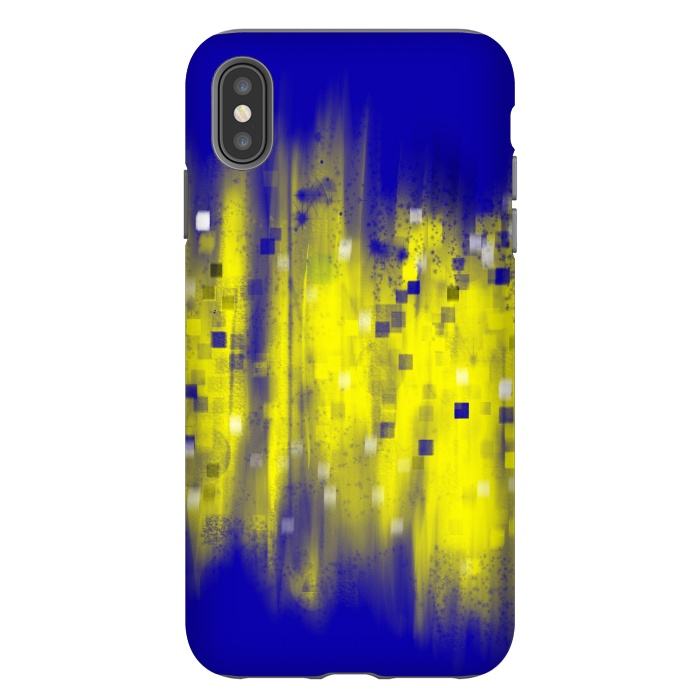iPhone Xs Max StrongFit Color blue yellow abstract art by Josie
