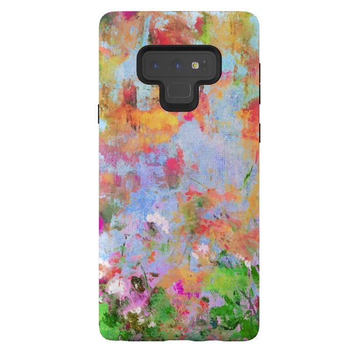 Galaxy Note 9 StrongFit Abstract flowers by Winston