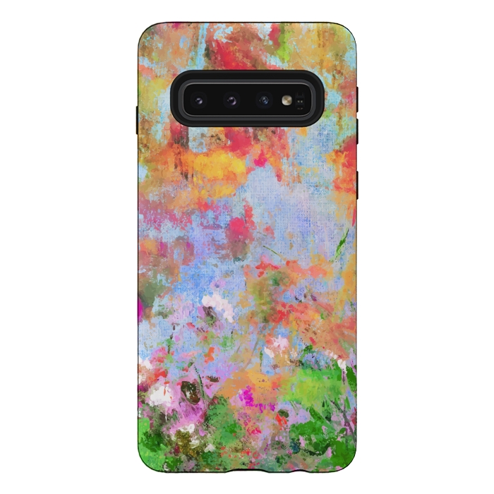 Galaxy S10 StrongFit Abstract flowers by Winston