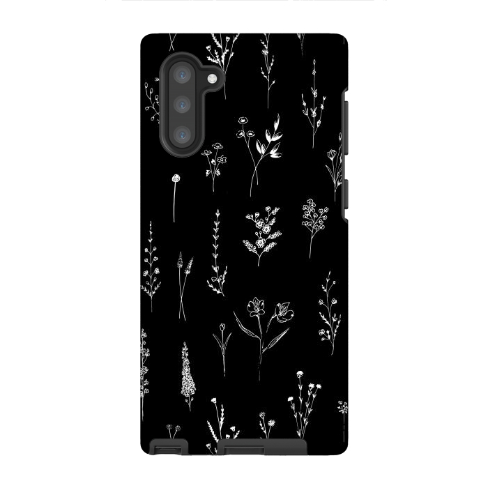 Galaxy Note 10 StrongFit Wildflowers Pattern by Anis Illustration