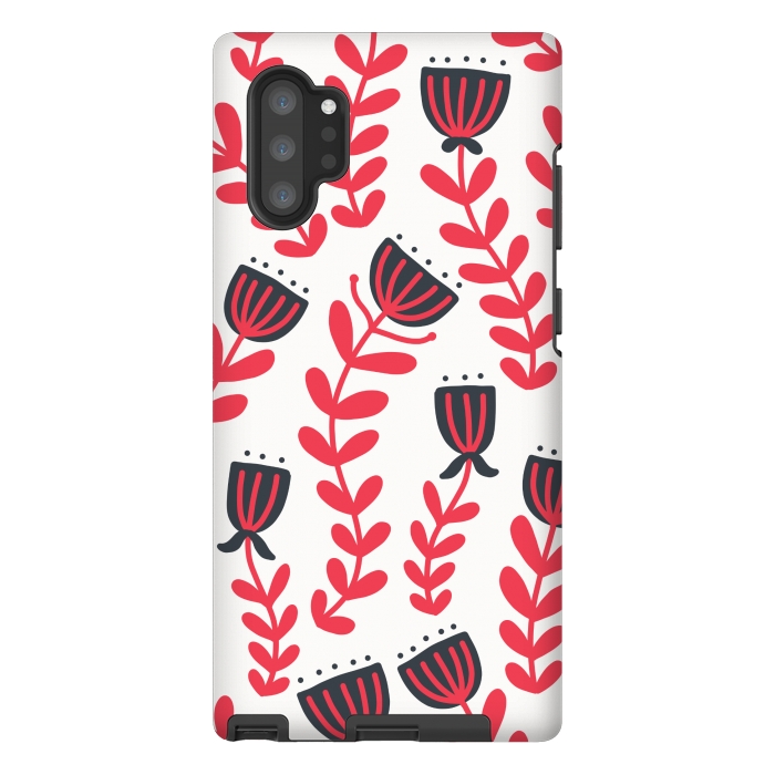 Galaxy Note 10 plus StrongFit Red flowers by Winston
