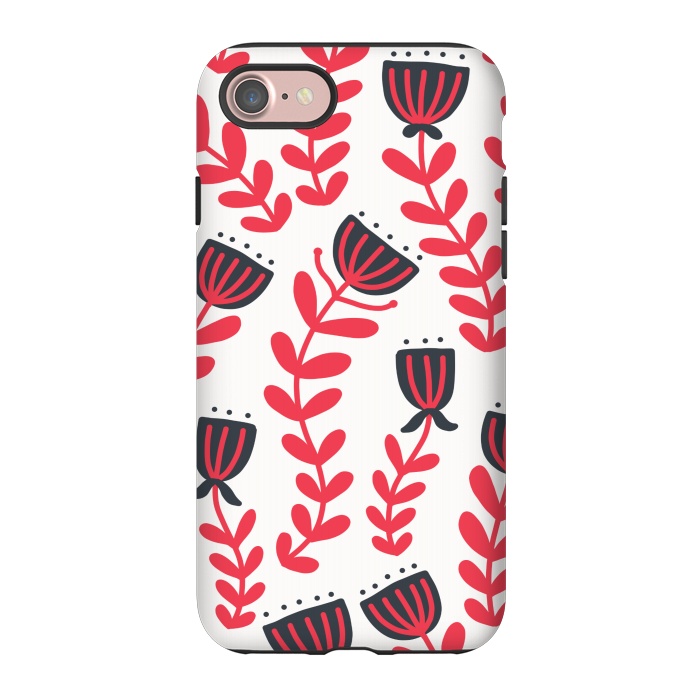 iPhone 7 StrongFit Red flowers by Winston