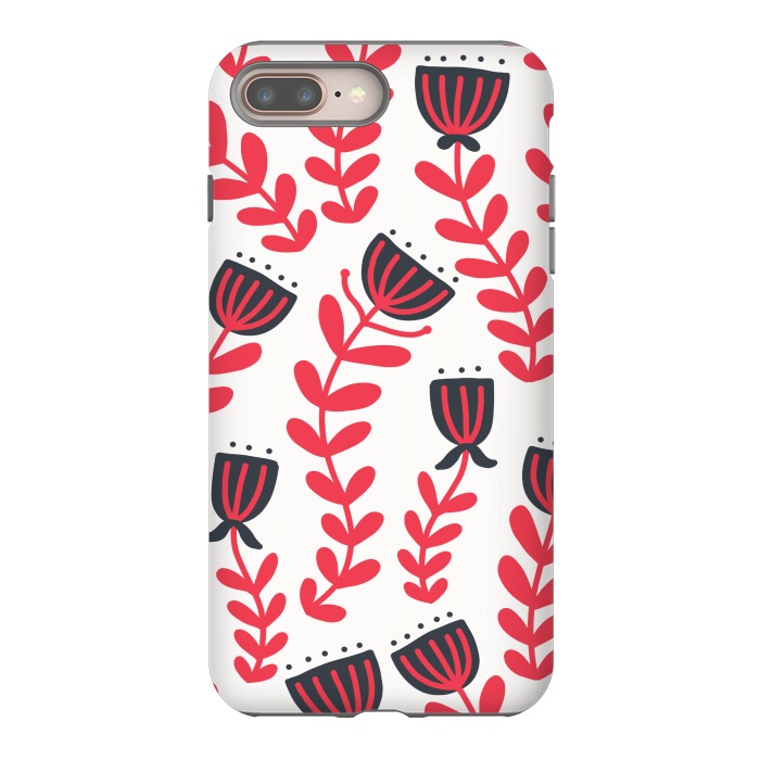 iPhone 7 plus StrongFit Red flowers by Winston