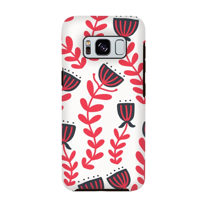 Galaxy S8 StrongFit Red flowers by Winston