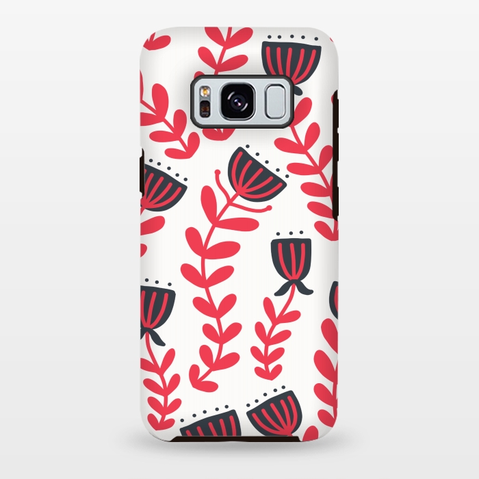 Galaxy S8 plus StrongFit Red flowers by Winston