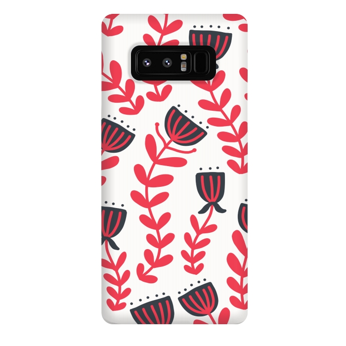 Galaxy Note 8 StrongFit Red flowers by Winston