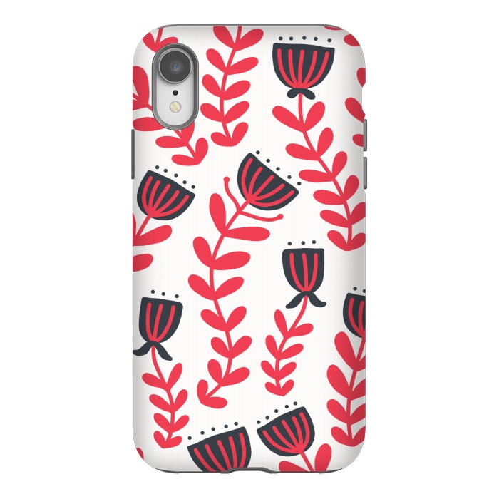 iPhone Xr StrongFit Red flowers by Winston