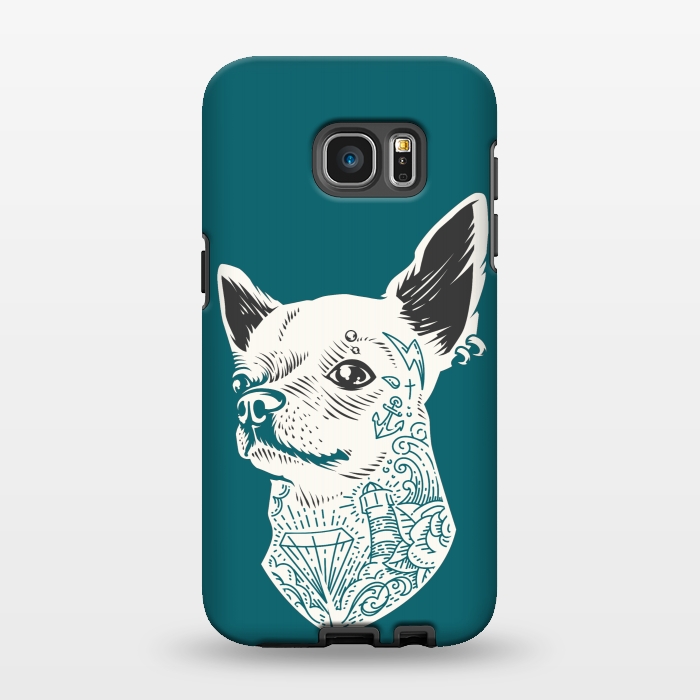 Galaxy S7 EDGE StrongFit Tattooed Chihuahua by Winston