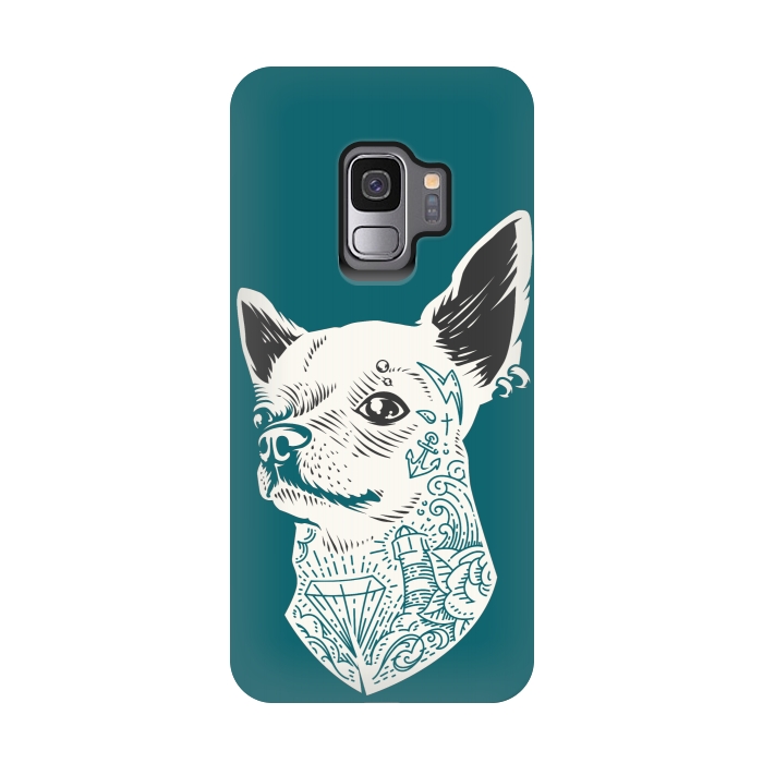 Galaxy S9 StrongFit Tattooed Chihuahua by Winston