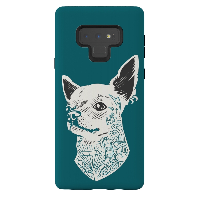 Galaxy Note 9 StrongFit Tattooed Chihuahua by Winston