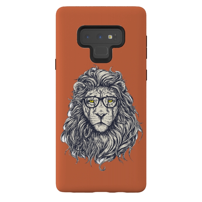 Galaxy Note 9 StrongFit Hipster Lion by Winston