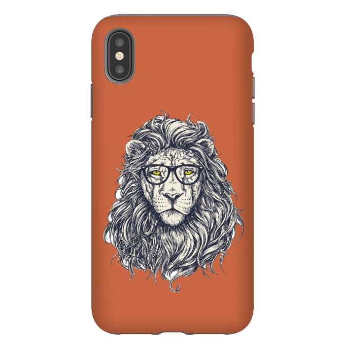 iPhone Xs Max StrongFit Hipster Lion by Winston