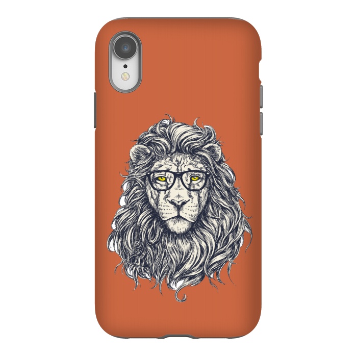 iPhone Xr StrongFit Hipster Lion by Winston