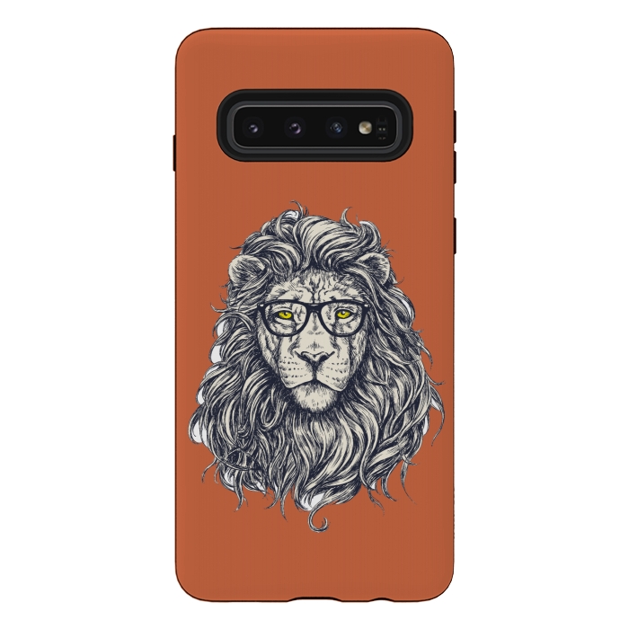 Galaxy S10 StrongFit Hipster Lion by Winston