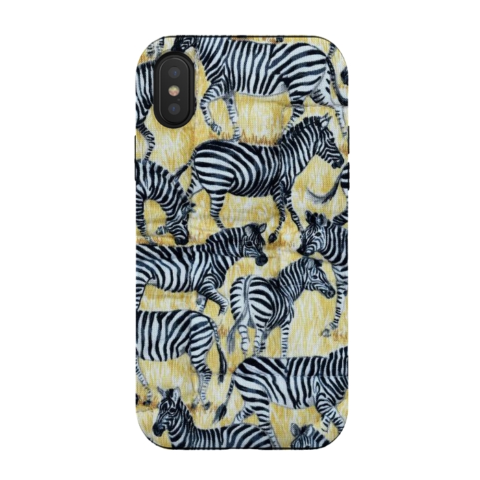 iPhone Xs / X StrongFit Zebras by Winston