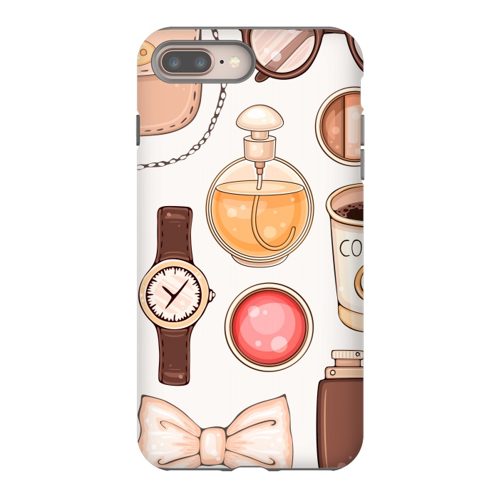 iPhone 7 plus StrongFit Fashion set of Woman's Accessories and Cosmetics by ArtsCase