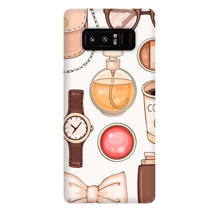 Galaxy Note 8 StrongFit Fashion set of Woman's Accessories and Cosmetics by ArtsCase