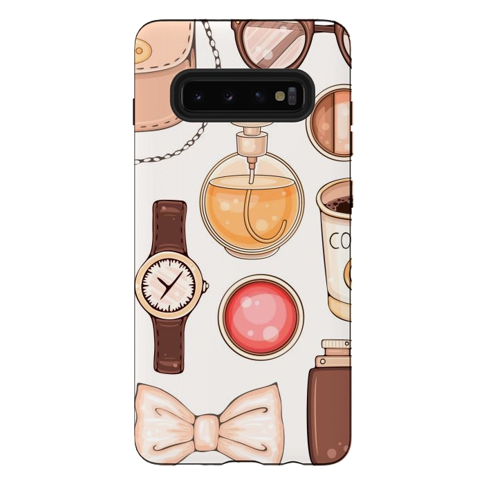 Galaxy S10 plus StrongFit Fashion set of Woman's Accessories and Cosmetics by ArtsCase