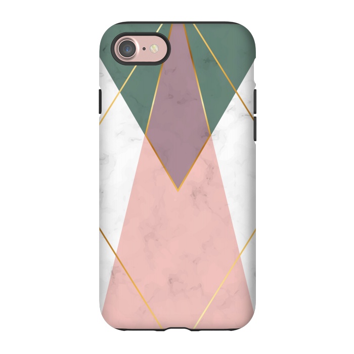 iPhone 7 StrongFit Fashion Marble Design with golden lines by ArtsCase