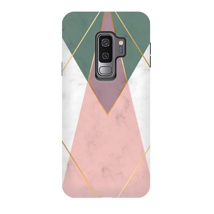 Galaxy S9 plus StrongFit Fashion Marble Design with golden lines by ArtsCase