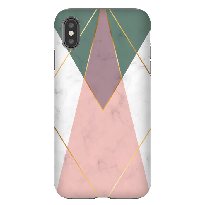 iPhone Xs Max StrongFit Fashion Marble Design with golden lines by ArtsCase