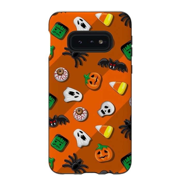 Galaxy S10e StrongFit Halloween Spooky Candies Party by BluedarkArt