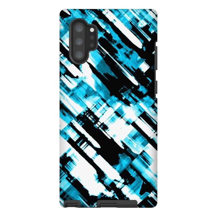 Galaxy Note 10 plus StrongFit Hot blue and black digital art G253 by Medusa GraphicArt