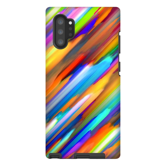 Galaxy Note 10 plus StrongFit Colorful digital art splashing G391 by Medusa GraphicArt