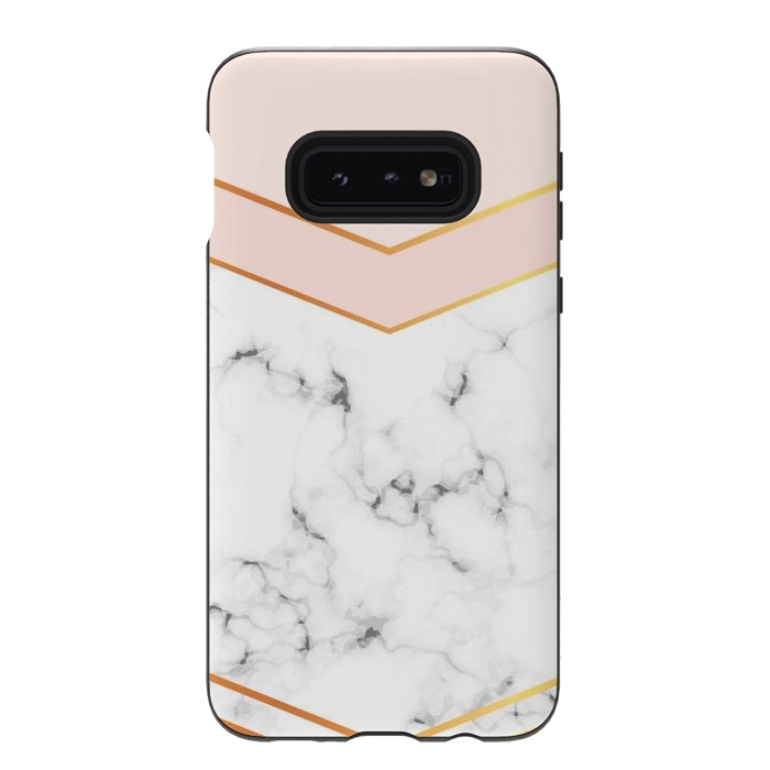 Galaxy S10e StrongFit Geometric design with triangular elements by ArtsCase